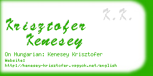 krisztofer kenesey business card
